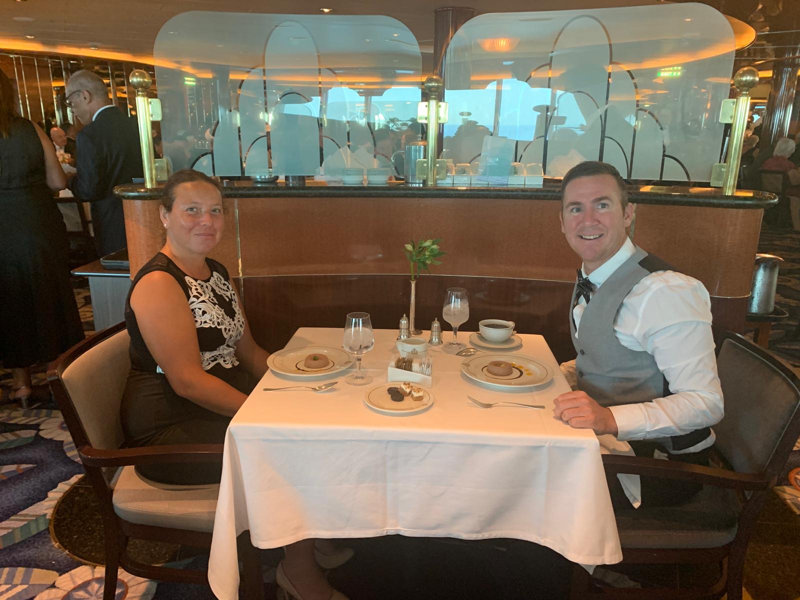 Kirstyn and Glen enjoying dinner together